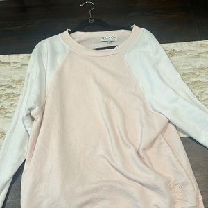 Wildfox pink/white jumper pullover size large